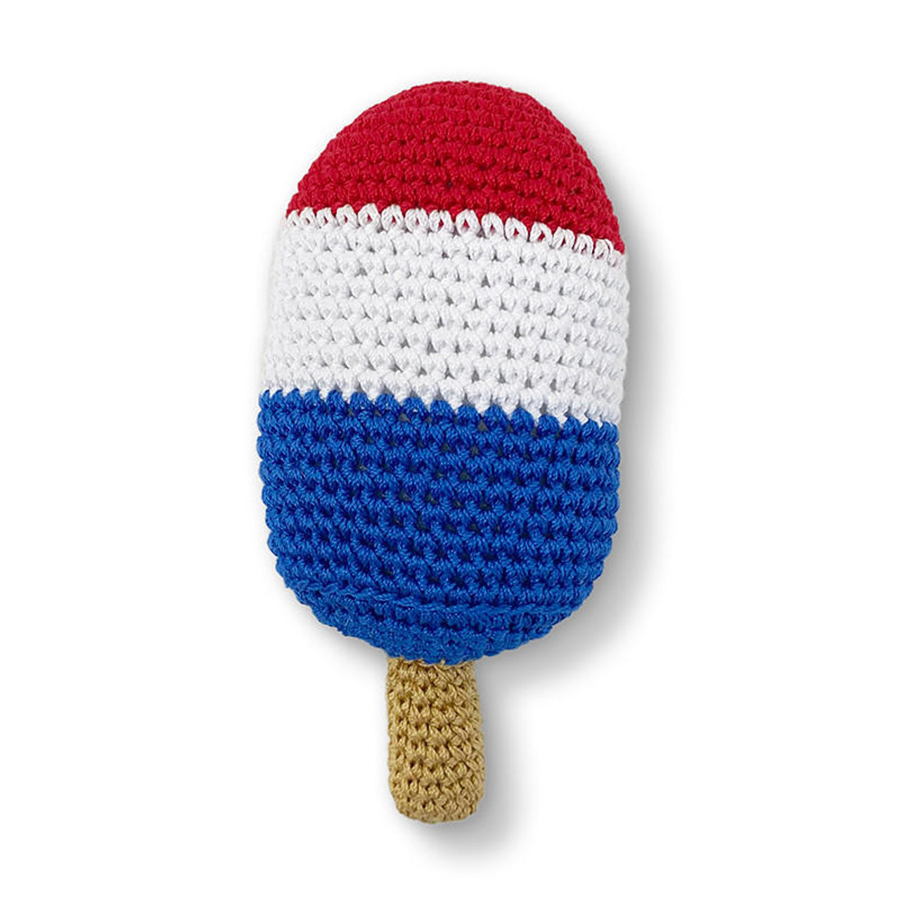 Crochet Patriotic Ice Cream Pop Toy